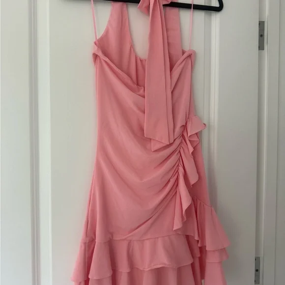 LoveShackFancy Pink Ruffled Halter Dress - Picture 2 of 4